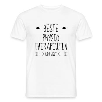 Physiotherapy Physio Krankengymnast Kiné Doctor - Men's T-Shirt - white - Front - AI Model Male 178 dark (178cm)