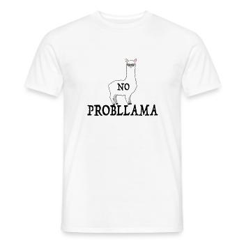 Pas de problème - T-shirt homme - blanc - Devant - AI Model Male 178 dark (178cm)