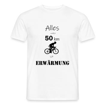 alles unter 50 km ist erwärmung - Männer T-Shirt - Weiß - Vorne - AI Model Male 178 dark (178cm)