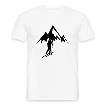 Ski de randonnée Randonnée Ski Cadeau Ski Randonnée en montagne - T-shirt homme - blanc - Devant - AI Model Male 178 dark (178cm)