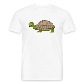 turtle drawing - Men's T-Shirt - white - Front - AI Model Male 178 dark (178cm)