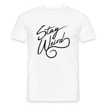 La devise de Weird Sort - T-shirt homme - blanc - Devant - AI Model Male 178 dark (178cm)