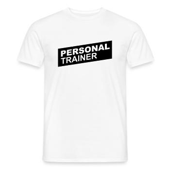 personal trainer black up - T-shirt homme - blanc - Devant - AI Model Male 178 dark (178cm)