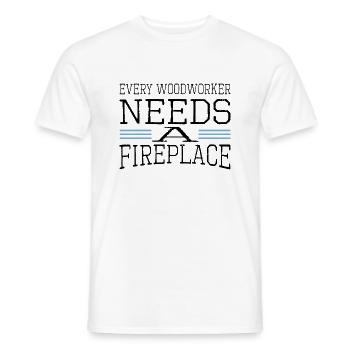 woodworker axes funny craftsmen design - Männer T-Shirt - Weiß - Vorne - AI Model Male 178 dark (178cm)