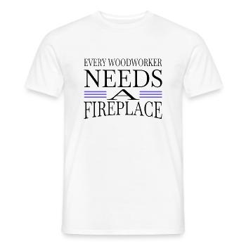 apprentice forest work construction carpenter - Männer T-Shirt - Weiß - Vorne - AI Model Male 178 dark (178cm)
