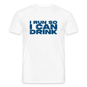 I Run So I Can Drink - Men's T-Shirt - white - Front - AI Model Male 178 dark (178cm)