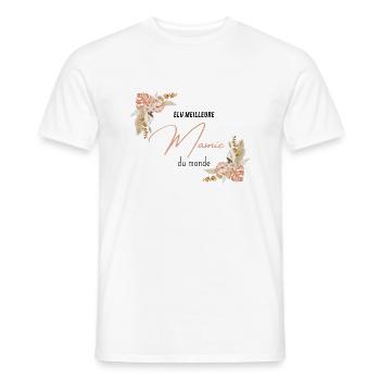 élu meilleure mamie du monde - T-shirt homme - blanc - Devant - AI Model Male 178 dark (178cm)