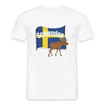 Schweden - Männer T-Shirt - Weiß - Vorne - AI Model Male 178 dark (178cm)