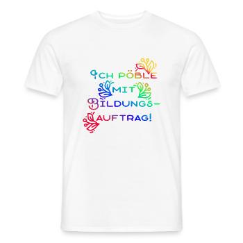 Der blumige Bildungsauftrag - Männer T-Shirt - Weiß - Vorne - AI Model Male 178 dark (178cm)