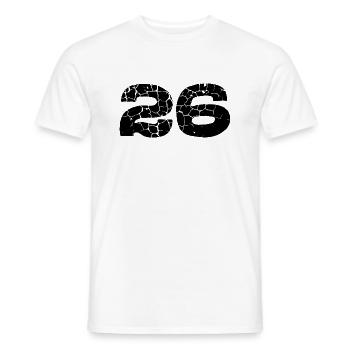 26 number jersey - Men's T-Shirt - white - Front - AI Model Male 178 dark (178cm)