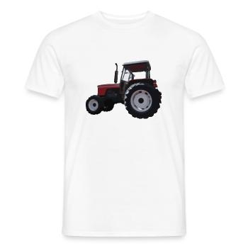 Roter Traktor Illustration Kinder Geschenkidee - Männer T-Shirt - Weiß - Vorne - AI Model Male 178 dark (178cm)