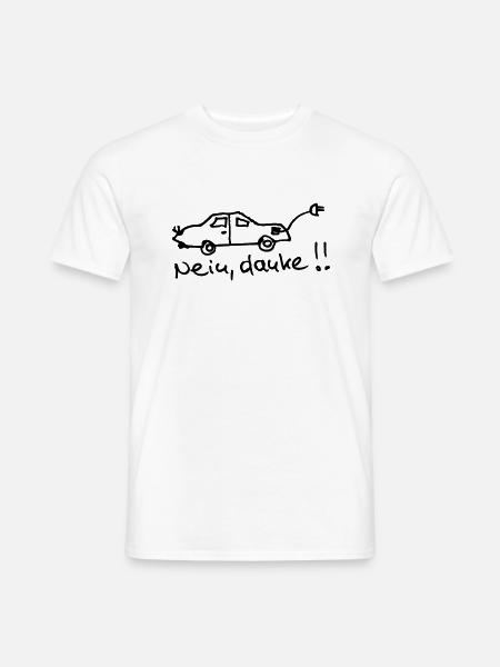 E Auto, nein danke! - Männer T-Shirt - Weiß
