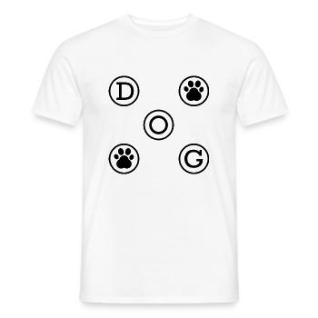 Hund Chien - T-shirt homme - blanc - Devant - AI Model Male 178 dark (178cm)
