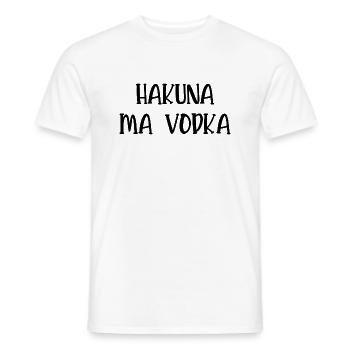 hakuna ma vodka - T-shirt homme - blanc - Devant - AI Model Male 178 dark (178cm)