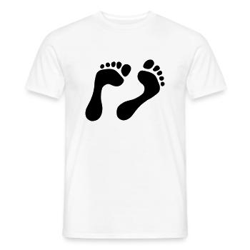 Footprints - Männer T-Shirt - Weiß - Vorne - AI Model Male 178 dark (178cm)