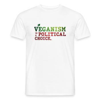 Le véganisme est un choix politique - T-shirt homme - blanc - Devant - AI Model Male 178 dark (178cm)
