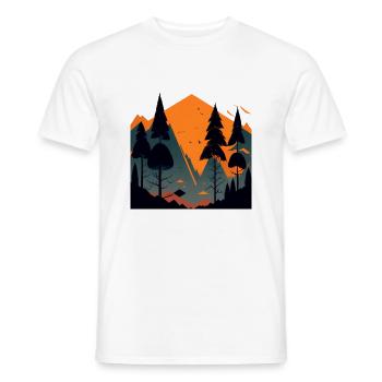 Simple landscape - Men's T-Shirt - white - Front - AI Model Male 178 dark (178cm)
