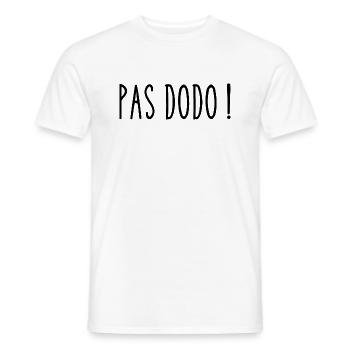 pas dodo - T-shirt homme - blanc - Devant - AI Model Male 178 dark (178cm)