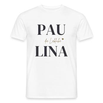 Paulina Name Paulinchen Vorname Paula Geschenke - Männer T-Shirt - Weiß - Vorne - AI Model Male 178 dark (178cm)