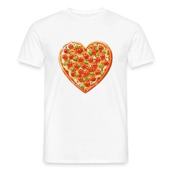 Love Pizza - Ich Liebe Pizza - Männer T-Shirt - Weiß - Vorne - AI Model Male 178 dark (178cm)