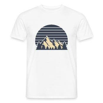 vintage sunset Berge weiß 2 - Männer T-Shirt - Weiß - Vorne - AI Model Male 178 dark (178cm)