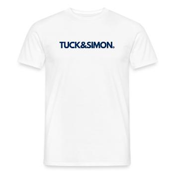 Tuck&Simon Navy Nameplate - Men's T-Shirt - white - Front - AI Model Male 178 dark (178cm)