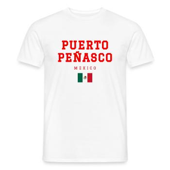 Puerto Penasco, Mexique - T-shirt homme - blanc - Devant - AI Model Male 178 dark (178cm)