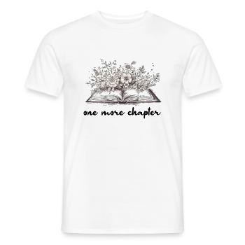 One More Chapter Book With Flowers - Men's T-Shirt - white - Front - AI Model Male 178 dark (178cm)