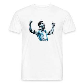 Football Argentine - T-shirt homme - blanc - Devant - AI Model Male 178 dark (178cm)