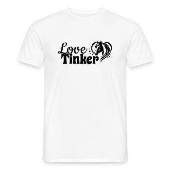 Tinker Love Herz Pferdekopf - Männer T-Shirt - Weiß - Vorne - AI Model Male 178 dark (178cm)