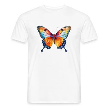 Spring Butterfly - Men's T-Shirt - white - Front - AI Model Male 178 dark (178cm)