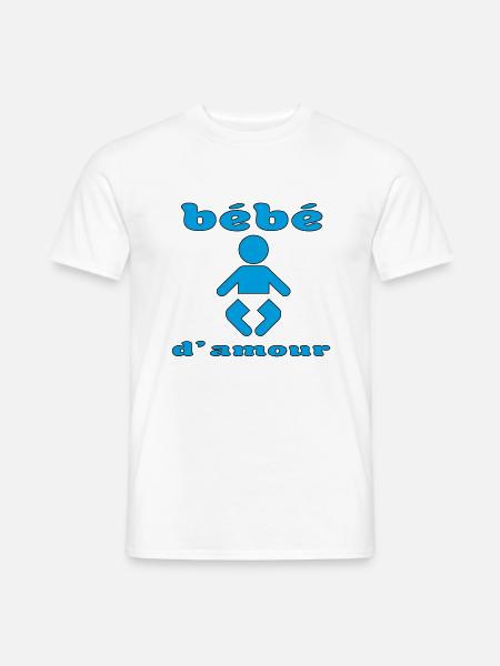Bébé d'amour - T-shirt homme - blanc