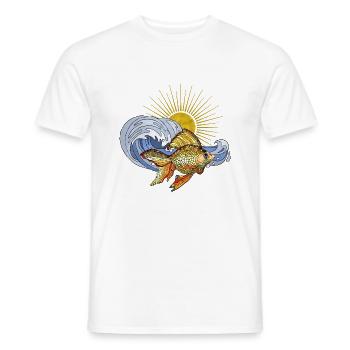 Poisson - T-shirt homme - blanc - Devant - AI Model Male 178 dark (178cm)