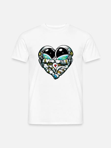 Space Love - Men's T-Shirt - white
