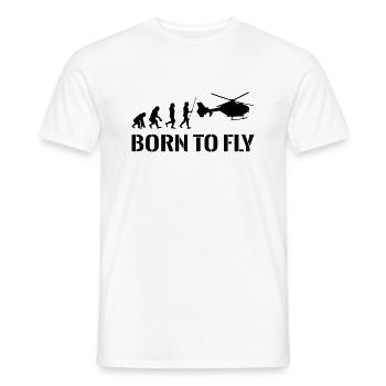 Hubschrauber Pilot Evolution Geschenkidee - Männer T-Shirt - Weiß - Vorne - AI Model Male 178 dark (178cm)