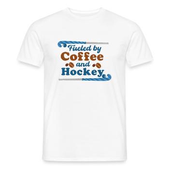 Floorball Field Hockey Hockey Players Hockey Coffee - Men's T-Shirt - white - Front - AI Model Male 178 dark (178cm)