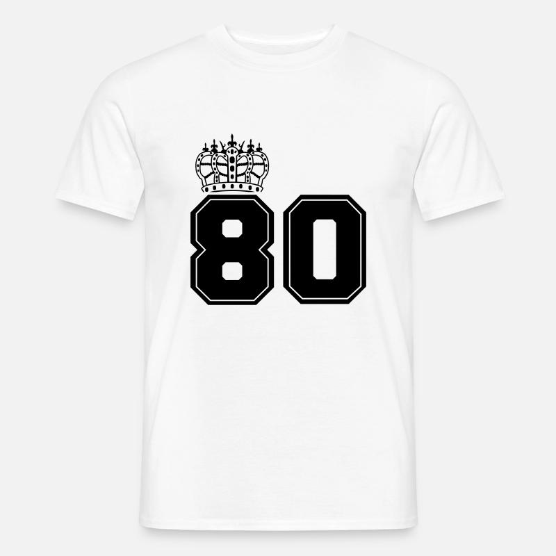 80 king - Männer T-Shirt - Weiß