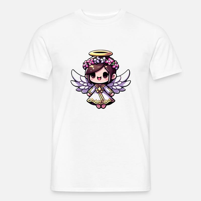 Ätherisches Engels-Chibi - Engel, niedlich, entzückend - Männer T-Shirt - Weiß