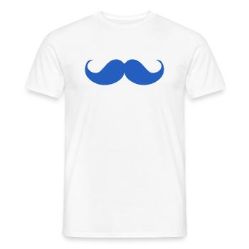 Prostate Cancer Awareness Moustache - Men's T-Shirt - white - Front - AI Model Male 178 dark (178cm)
