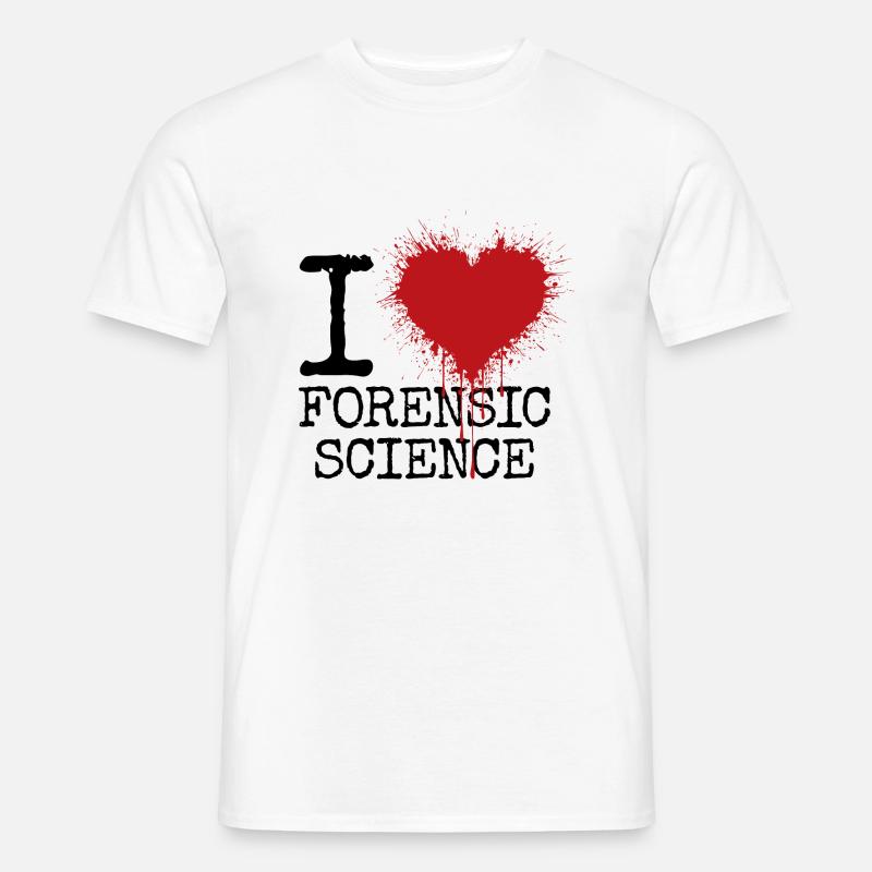 Ich liebe Forensik - Männer T-Shirt - Weiß