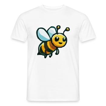 Dessin animé d’abeille - T-shirt homme - blanc - Devant - AI Model Male 178 dark (178cm)