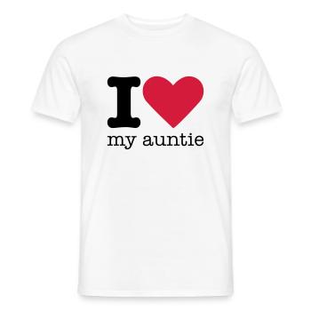 I Love My Auntie - T-shirt homme - blanc - Devant - AI Model Male 178 dark (178cm)