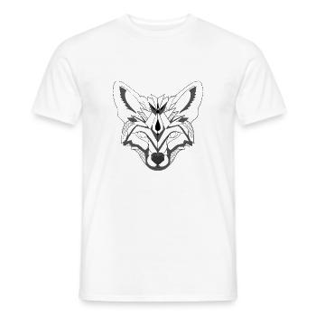 Minimalist fox - Men's T-Shirt - white - Front - AI Model Male 178 dark (178cm)