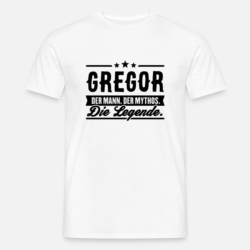 Man Myth Legend Gregor - Men's T-Shirt - white