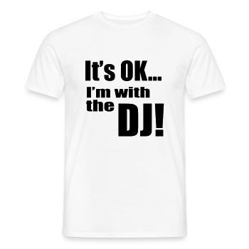 DJ - Männer T-Shirt - Weiß - Vorne - AI Model Male 178 dark (178cm)