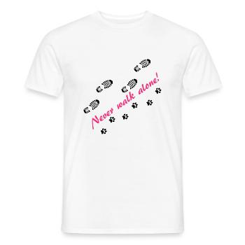 Never walk alone - Männer T-Shirt - Weiß - Vorne - AI Model Male 178 dark (178cm)