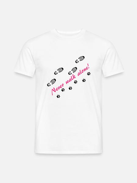 Never walk alone - Männer T-Shirt - Weiß