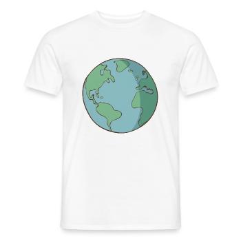 Planète Terre - T-shirt homme - blanc - Devant - AI Model Male 178 dark (178cm)