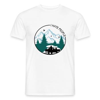 I hate people... - Männer T-Shirt - Weiß - Vorne - AI Model Male 178 dark (178cm)