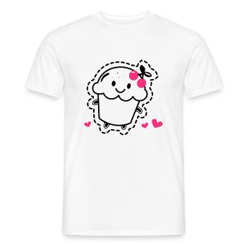 Muffin - Männer T-Shirt - Weiß - Vorne - AI Model Male 178 dark (178cm)